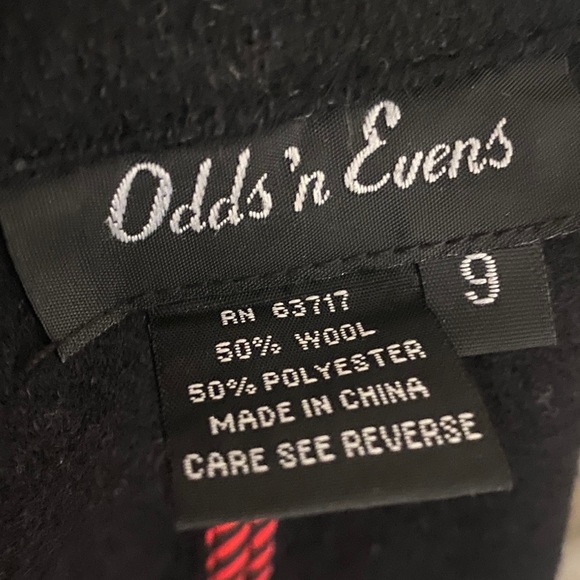 Odds & Evens Black Wool Zipper Closure Blazer - Picture 10 of 10